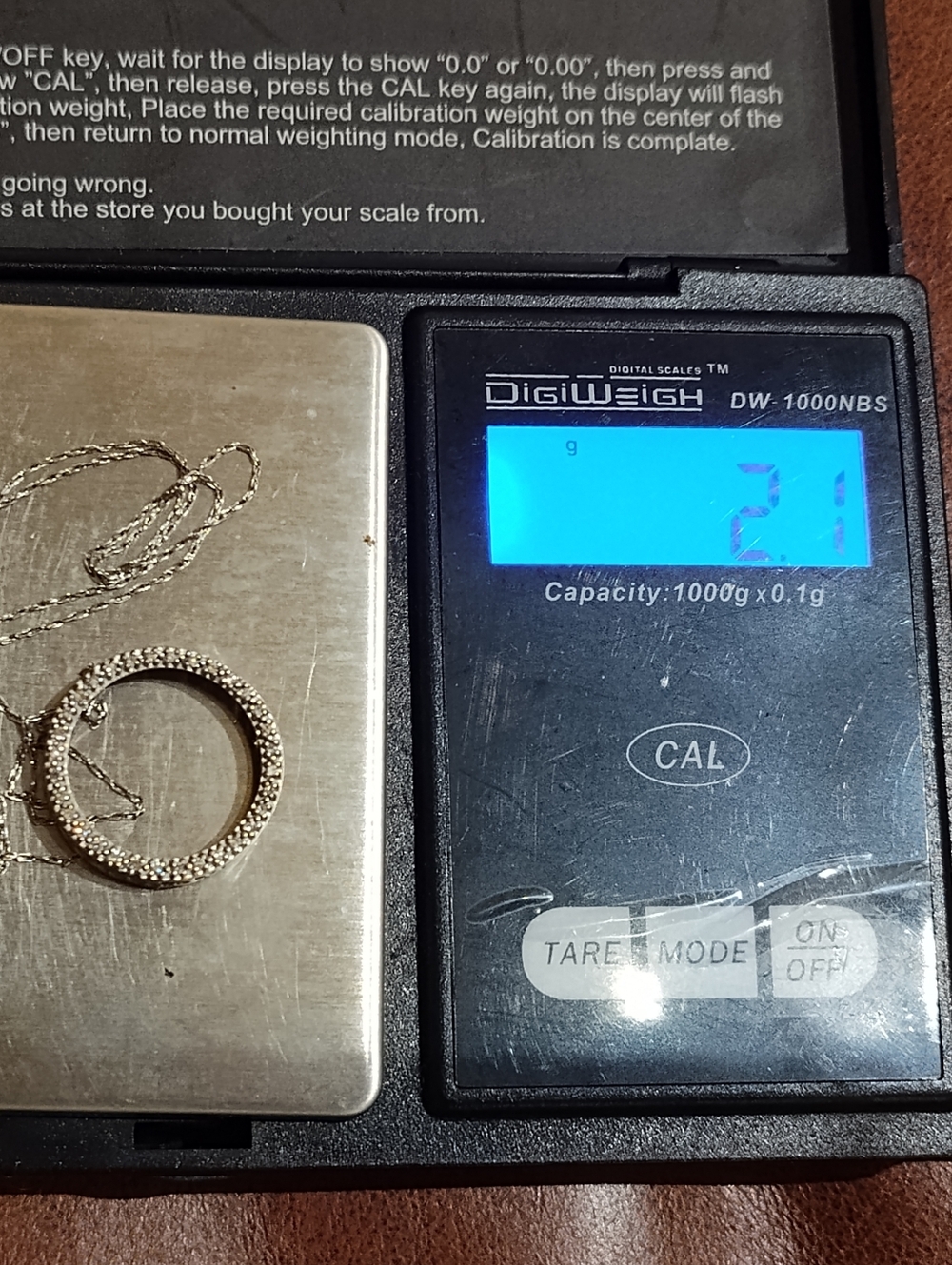 Stunning 10 Karat Diamond Necklace With Pendant With Love Around The Rear - Picture 9 of 9